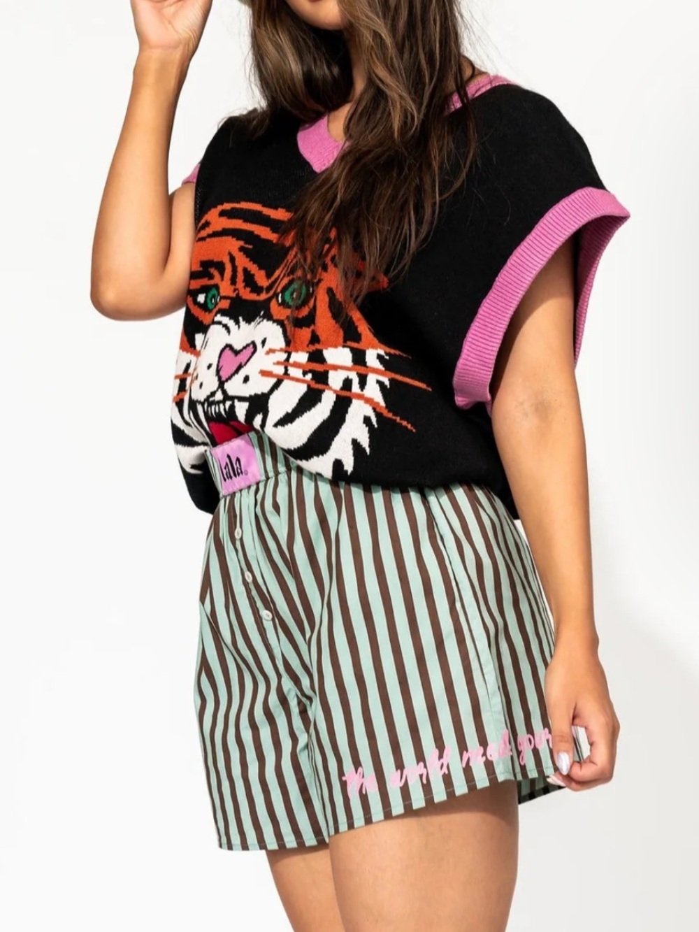 Dressed in LALA ORIGINAL Carnival Stripe Boxer Shorts S/M
